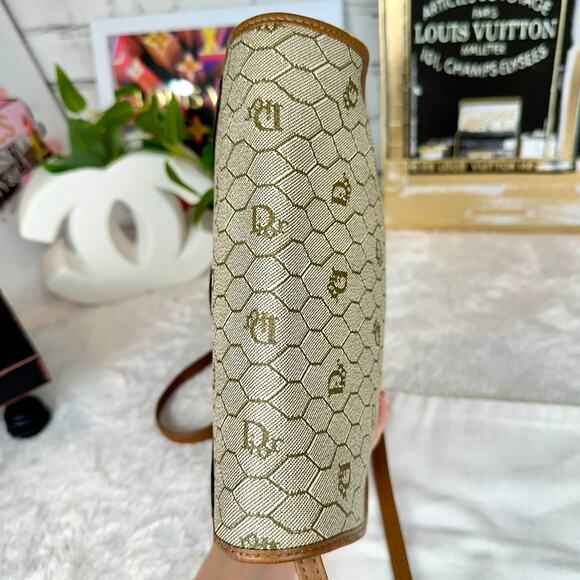 DIOR vintage honeycomb canvas and leather Crossbody or Shoulder Bag. Great GIFT! - Picture 9 of 16